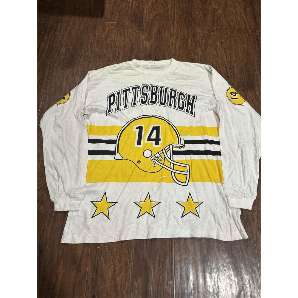 Rare Vintage McDowell Pittsburgh Steelers  T Shirt L